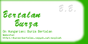 bertalan burza business card